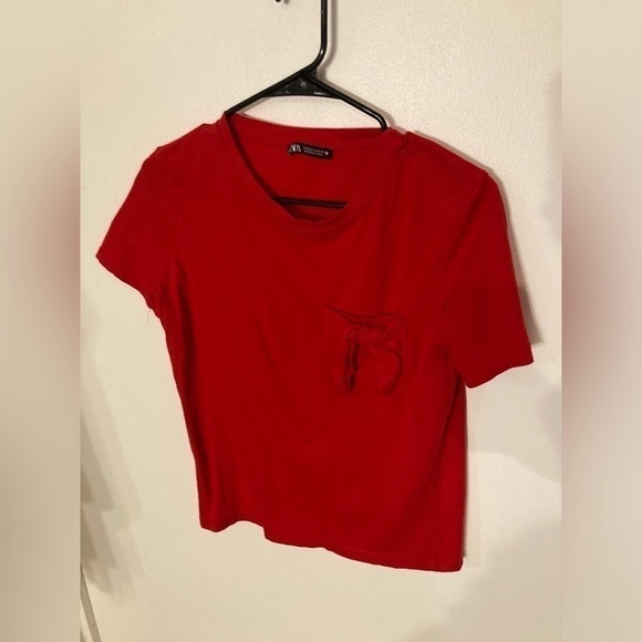 Zara red short sleeve t- shirt in size Medium - Picture 1 of 4